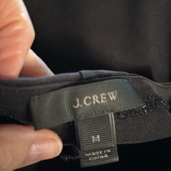 J.Crew Black Sleeveless Top Sz M Fitted Peplum Hem Business Career Stretch - Picture 2 of 6